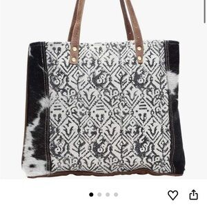 Myra Bag Cotton & Cowhide Tote bag